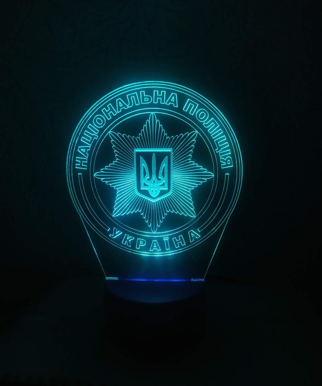 3D-ночник Национальная полиция Украины несколько подсветок/на батарейках/220V (1899256901)