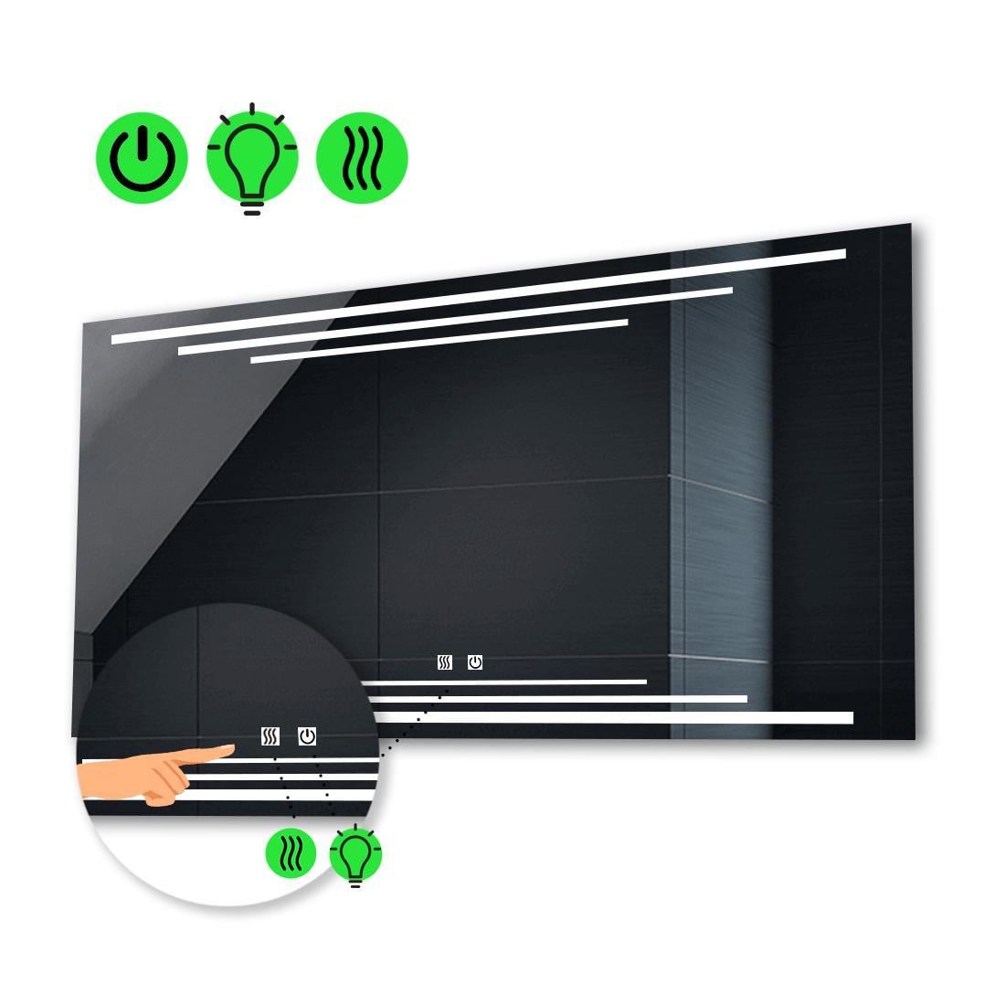 Зеркало с LED подсветкой Francisca с двумя сенсорами и подогревом 80x60 см (Franciscag34) Зеркало с LED подсветкой Francisca с двумя сенсорами и подогревом 80x60 см (Franciscag34)