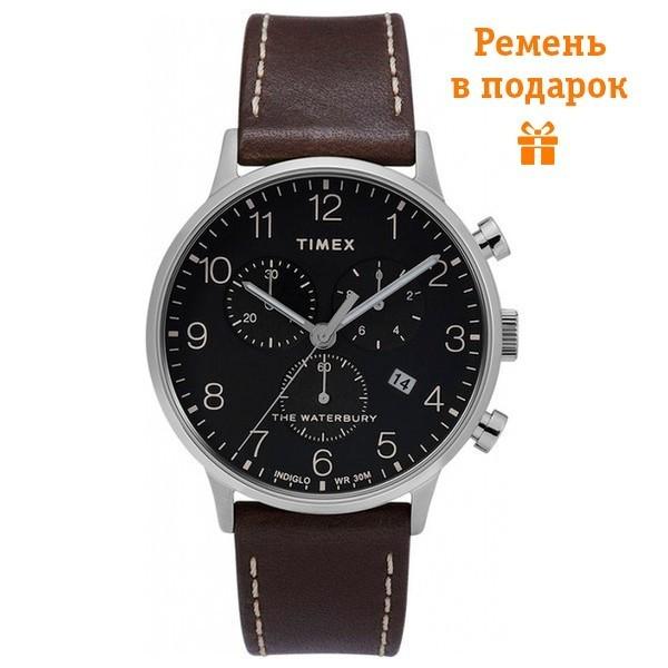 Наручные часы мужские Timex Waterbury Classic Chrono кварцевые Silver (Tx2t28200)