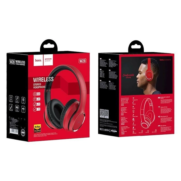 Беспроводные наушники HOCO W28 Cat Ear Wireless Headphones Bluetooth Red (000120) - фото 11