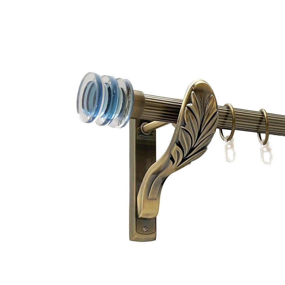 Карниз металлический Orvit Аквария однорядный ретро рифленая труба/кольцо металлическое Антик 25 мм 300 см (00-00016577)