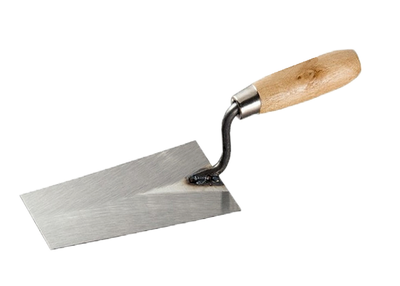 Кельма металлическая трапецевидная 120 мм с деревянной ручкой (55846)