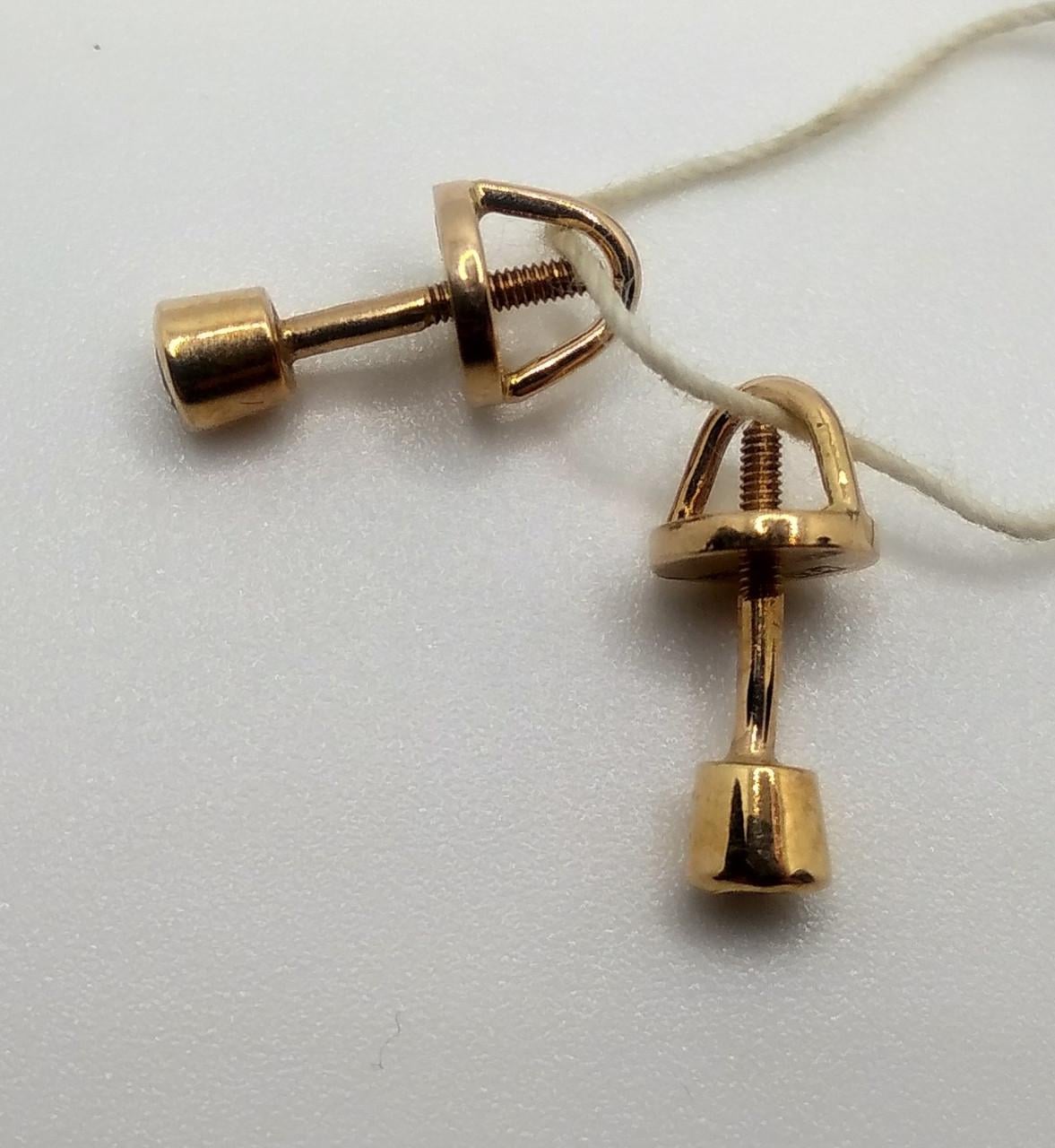 Серьги золото пусеты винтики 585° 1,75 г (1802276)