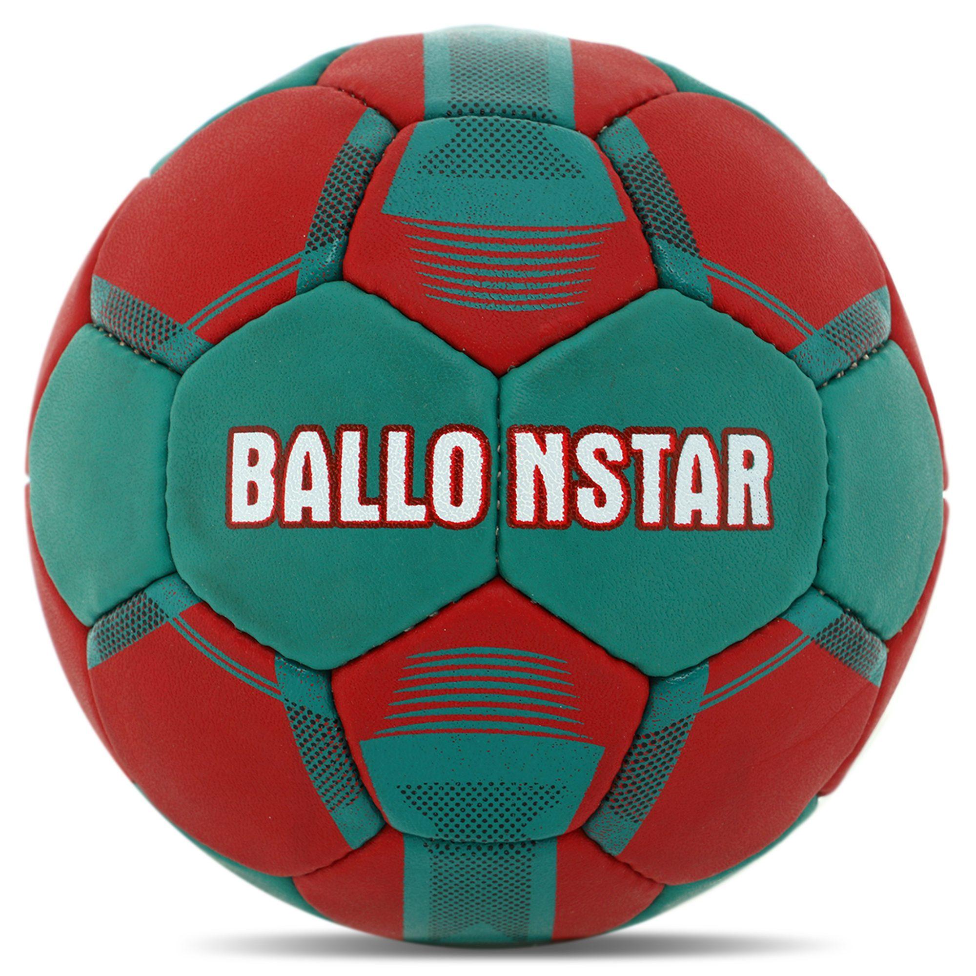 Мяч гандбольный Ballonstar KE-199 PVC сшит вручную р. 1 Красно-зеленый (KE-199_Красный-зеленый)