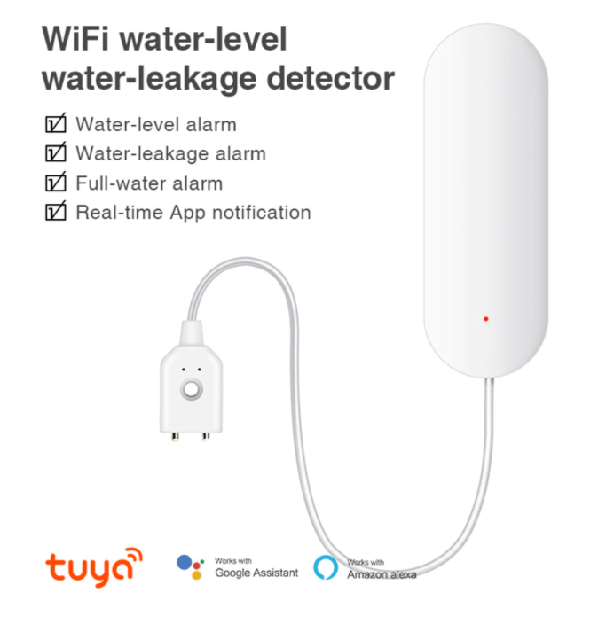 Умный WIFI датчик утечки воды Tuya WIFI Water Sensor Белый - фото 4