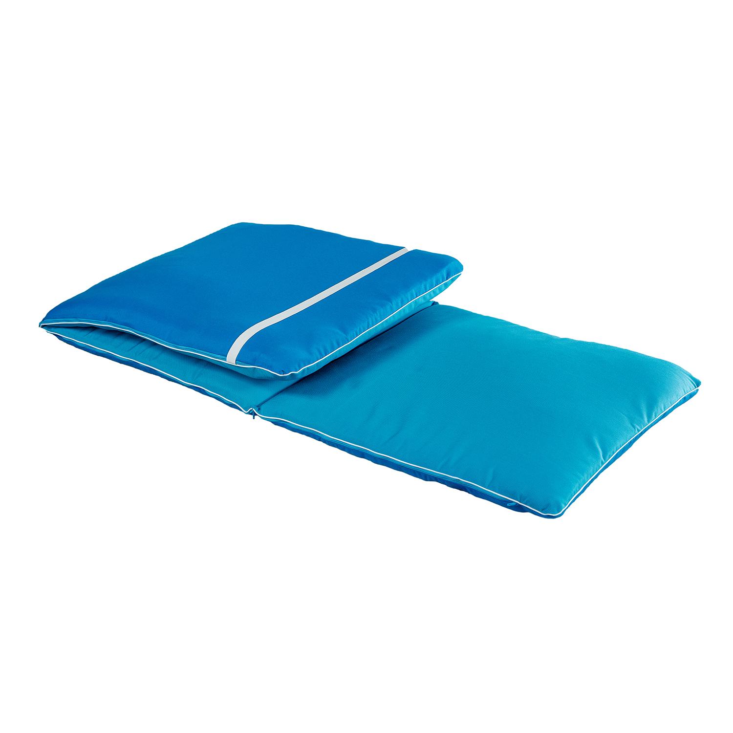 Матрас для шезлонга Ost-Fran TRIO тексилк 189x58x5 см Голубой меланж FL-313/306 (3901) - фото 2