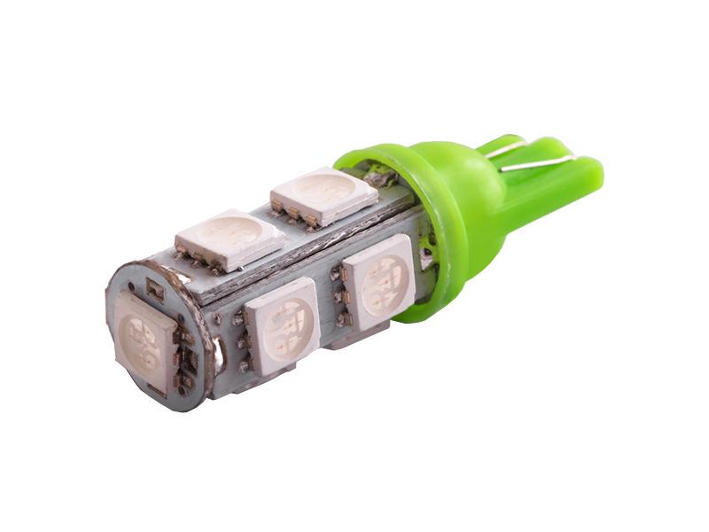 Автомобільна лампа світлодіодна LEDUA T10-5050-9 SMD 24V Зелений (1500)