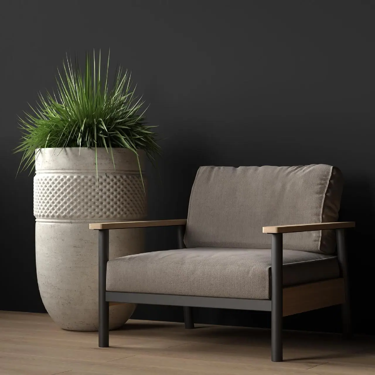 Мягкое кресло Lofty DIN из металла Серый - фото 3 Мягкое кресло Lofty DIN из металла Серый - фото 3