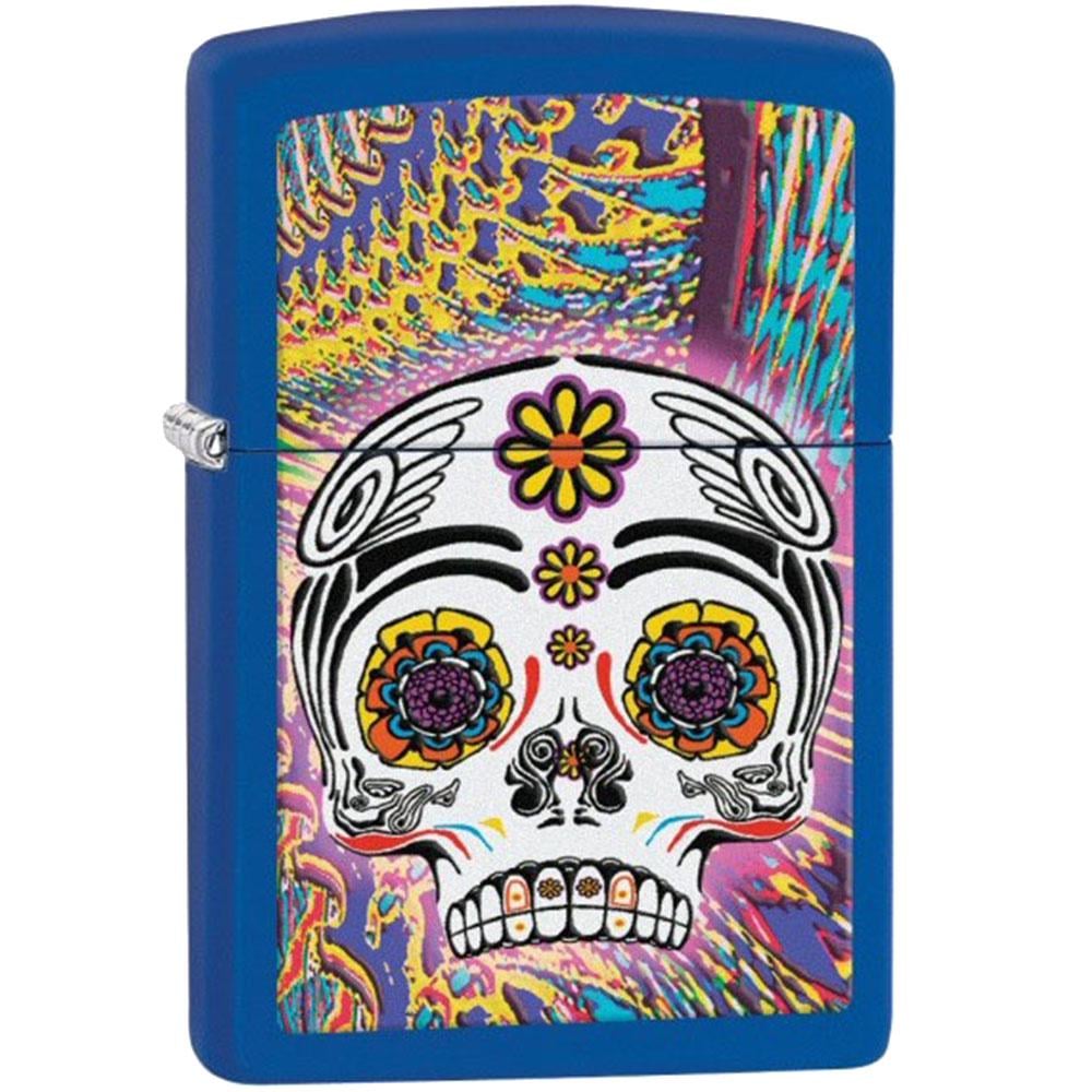 Зажигалка ZIPPO 229 Day Of The Dead Royal Blue Matte (28470)