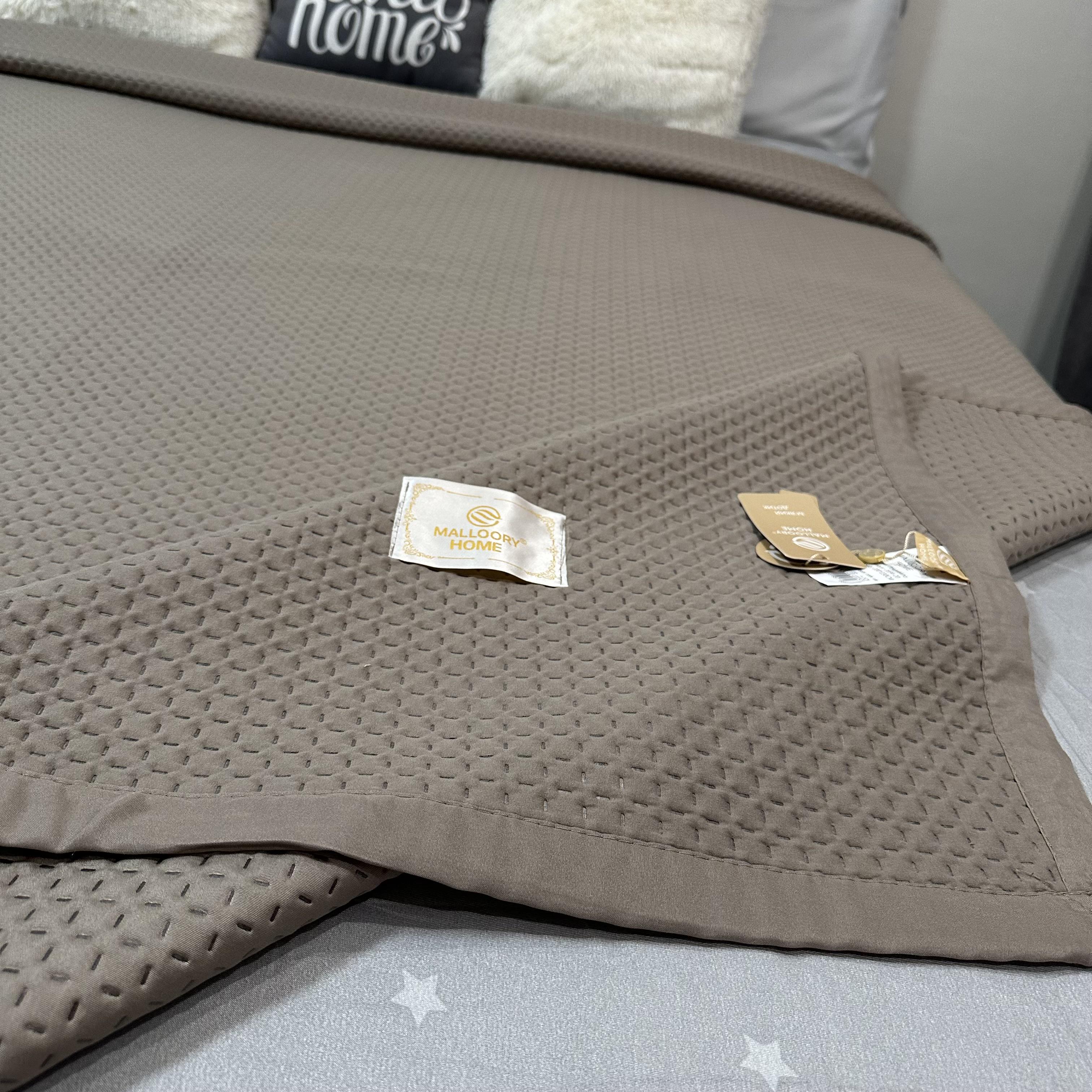 Покрывало на кровать евро 200x230 см Кофейный (Р-HB-1) - фото 4