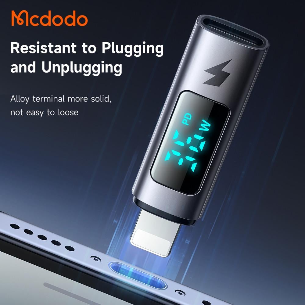 Переходник Mcdodo Digital display USB-C to Lightning PD 36W Connector OT-6100 - фото 7