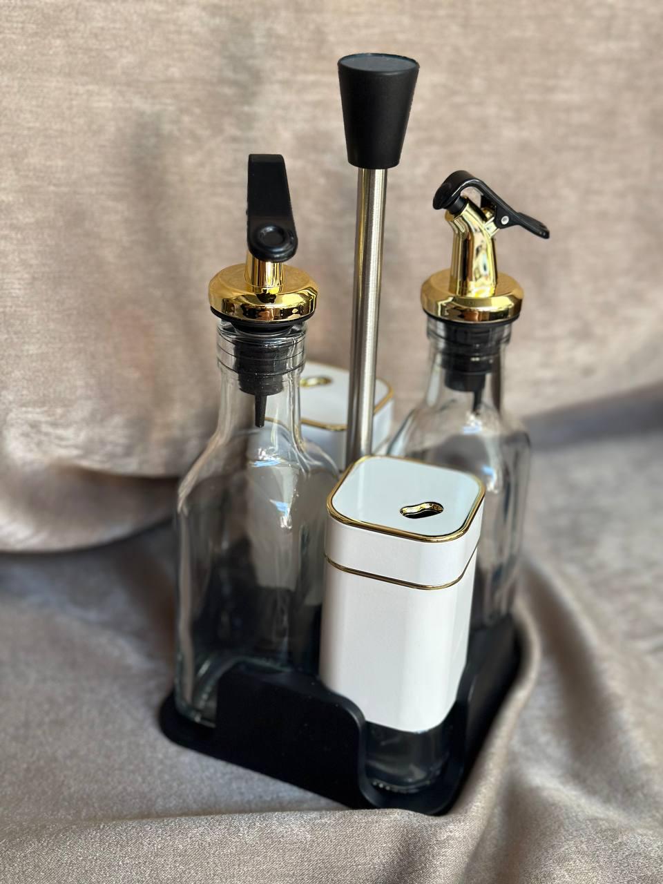 Набор для специй и жидких текстур TS Kitchen HP531T1007H на подставке 5 пр. Белый (20285560)