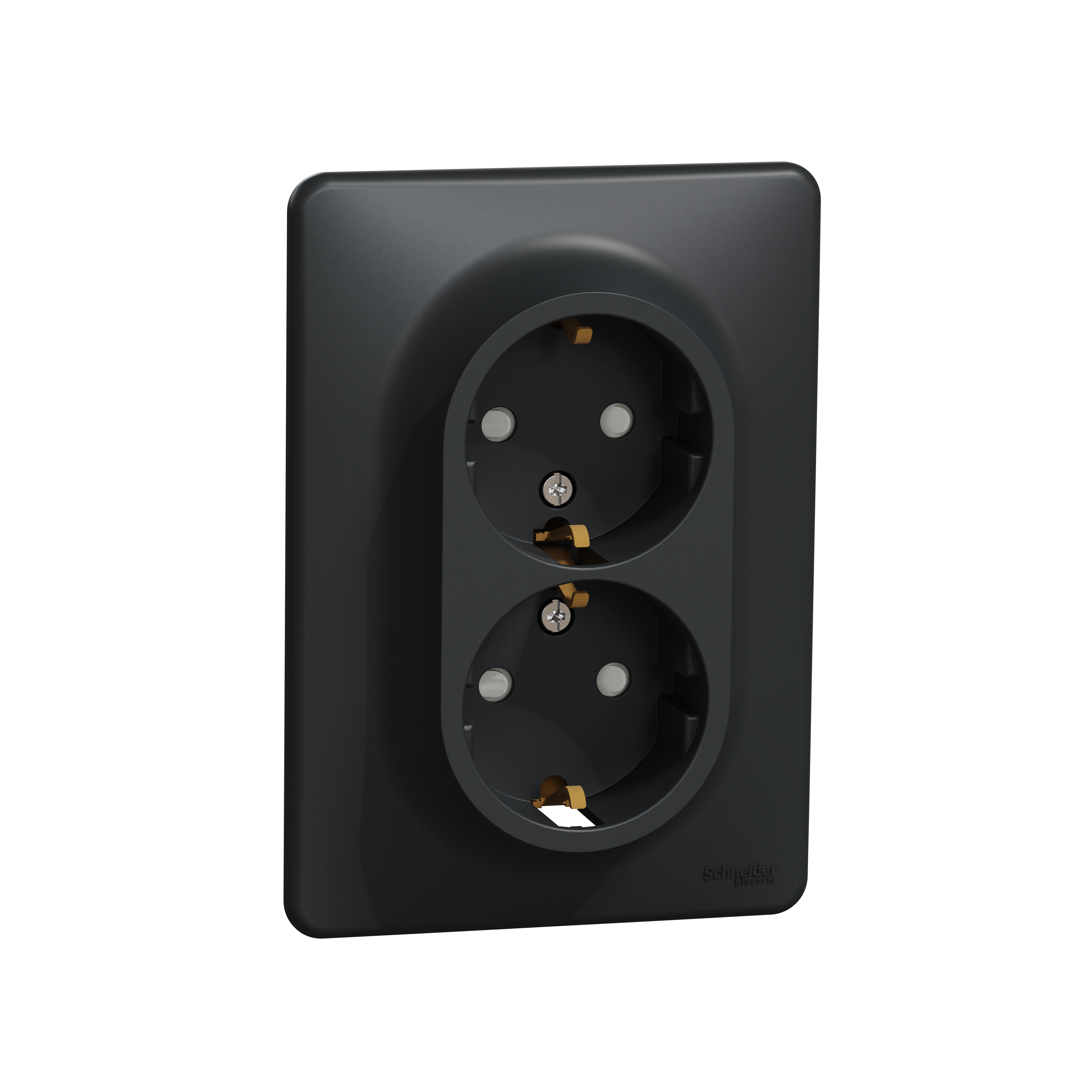 Розетка двойная Schneider Electric Sedna Design с заземлением Черный (SDD314221)