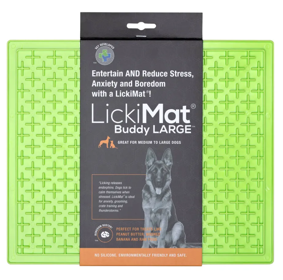 Коврик для лакомства Зеленый LickiMat BuddyxLarge 30х25 см