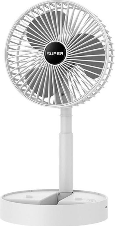 Вентилятор складаний телескопічний Telescopic Folding Fan настільний з підставкою для телефону USB
