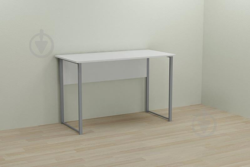 Компьютерный стол Ferrum-decor Курт 75x120x60 серый ДСП Белое 16мм
