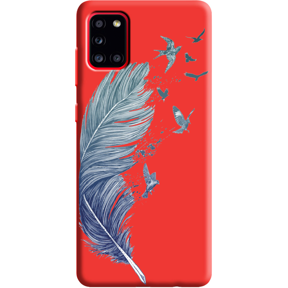 Чехол Boxface Samsung A315 Galaxy A31 Feather Красный силикон (39470-cc38-39892)