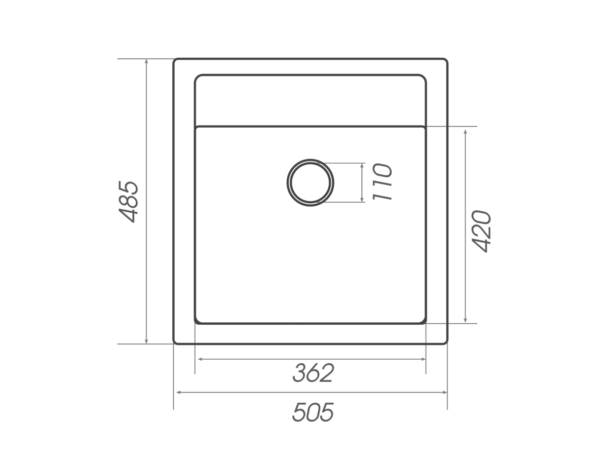 ᐉ Мойка для кухни гранитная Platinum 5149 Fiesta Песок матовый ...