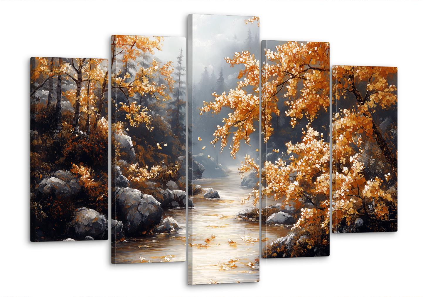 Картина модульная MAKO осенний пейзаж 80x125 см (MK50605) Картина модульная MAKO осенний пейзаж 80x125 см (MK50605)