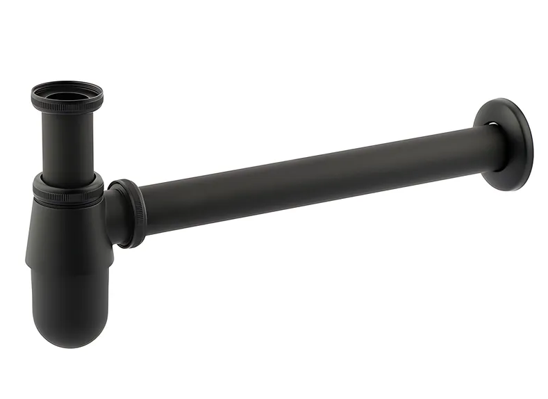 Сифон для раковины Champion SIPHON-01 без выпуска под Клапан донный без ревизии 1 1/4" Черный (AC3573)