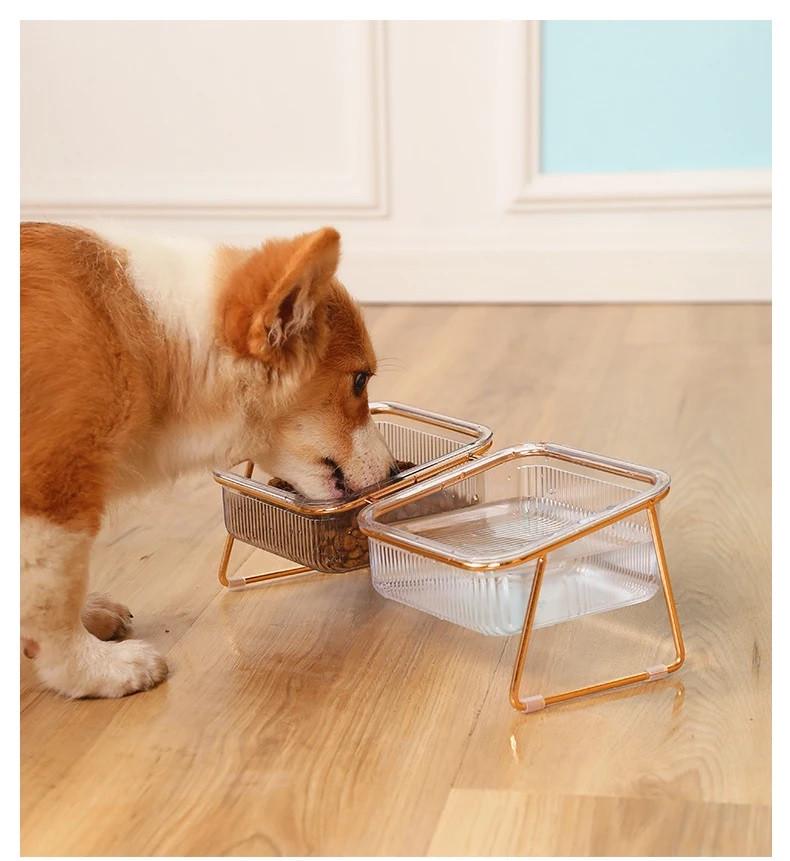 Миска двойная для кошек и собак GOLD Square на подставке 2х1000 мл (2031618172) - фото 8 Миска двойная для кошек и собак GOLD Square на подставке 2х1000 мл (2031618172) - фото 8