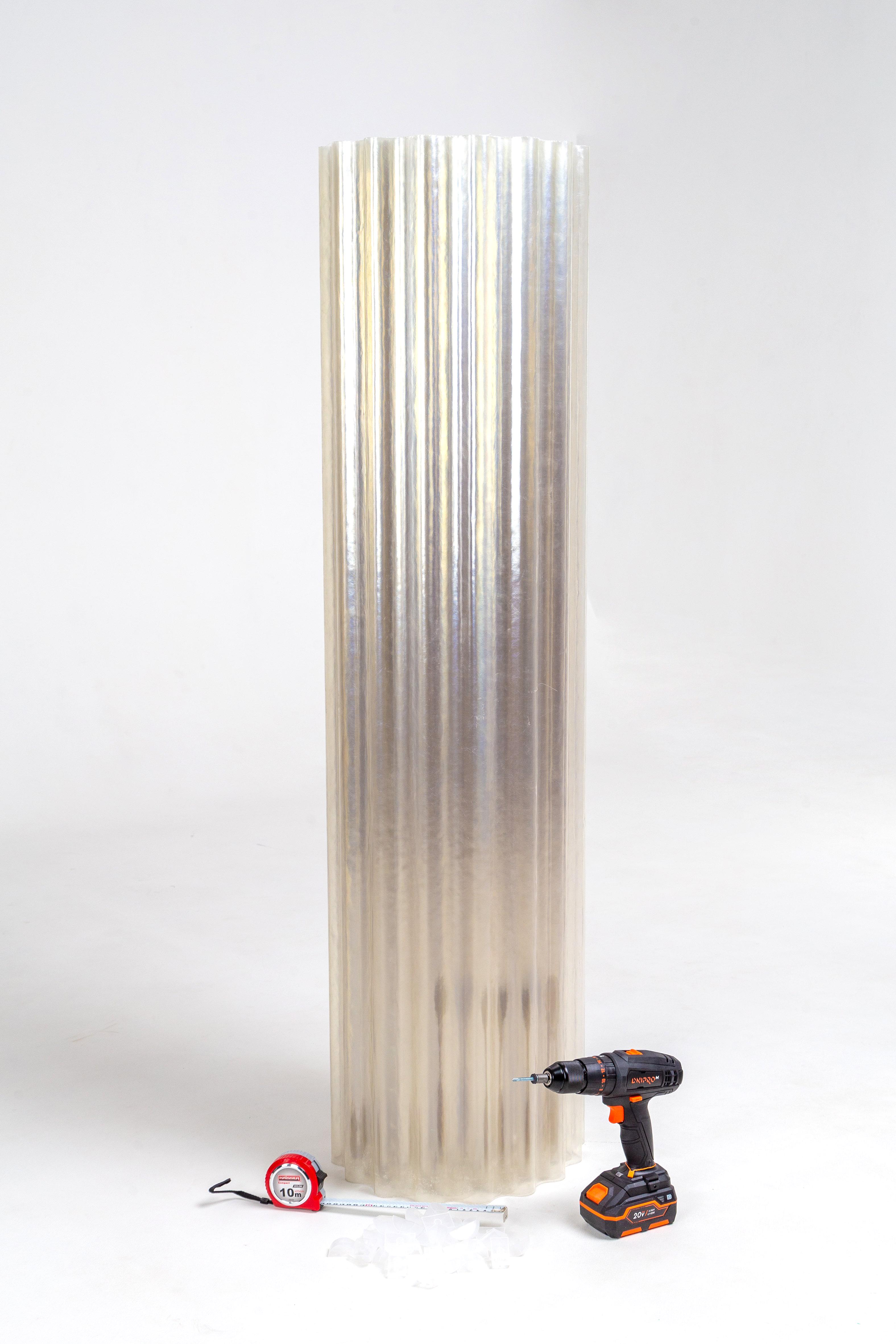 Шифер пластиковый гофрированный 1,5 м Прозрачный - фото 2