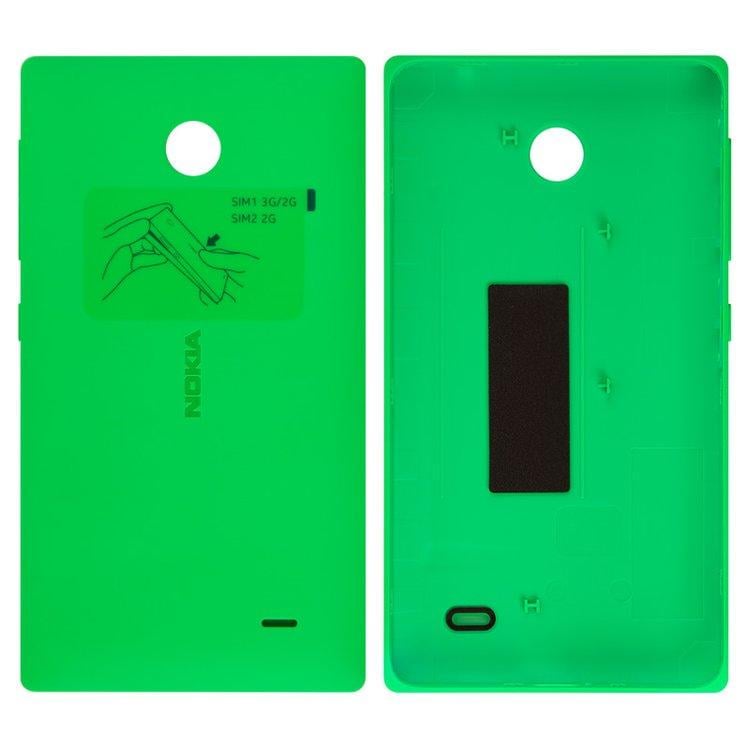 Задня кришка Nokia X Dual Sim RM-980, з боковими кнопками (зелена)