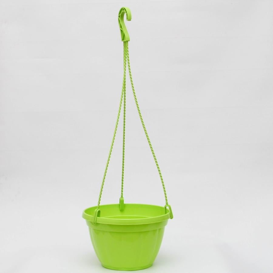 Підвісний горщик для квітів з гачком 2,5 л 20х12,5 15 Салатовий