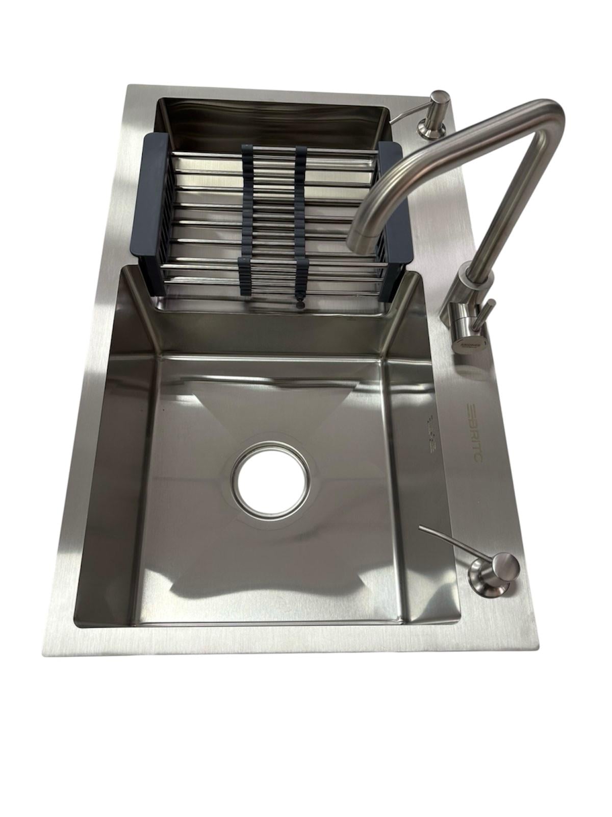 Мийка кухонна Britc 7848 см RB права та змішувач з нержавіючої сталі Сірий Мийка кухонна Britc 7848 см RB права та змішувач з нержавіючої сталі Сірий