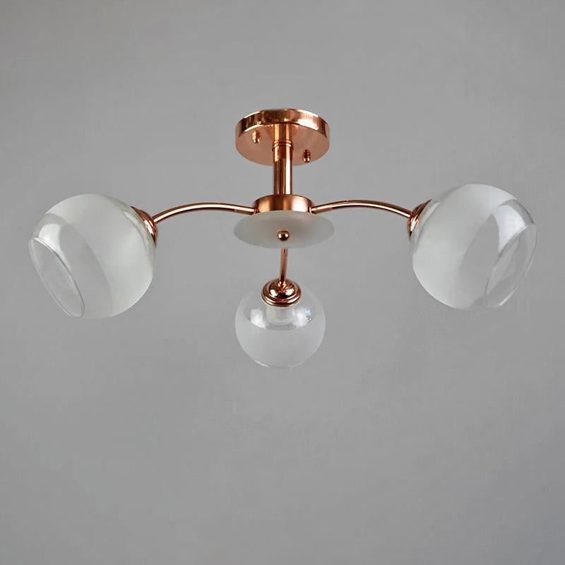Люстра потолочная Light House NM-14325/3 PKGD+WT на три лампы Медное золото