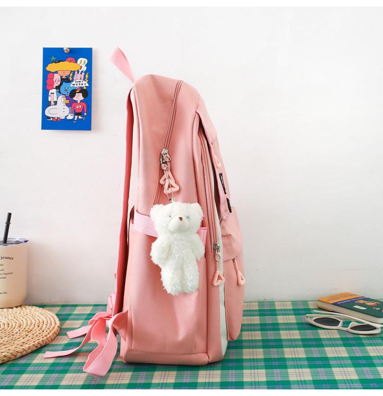 Шкільний рюкзак для дівчинки 5в1 Рожевий (yy613-2) - фото 4 Шкільний рюкзак для дівчинки 5в1 Рожевий (yy613-2) - фото 4