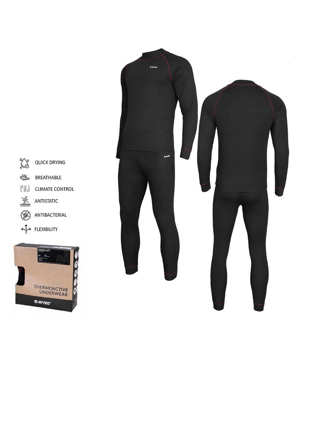 Комплект термобелья мужской Hi-Tec Sorin Thermal SET L Black/Merlot (1129907-SR-L) - фото 10