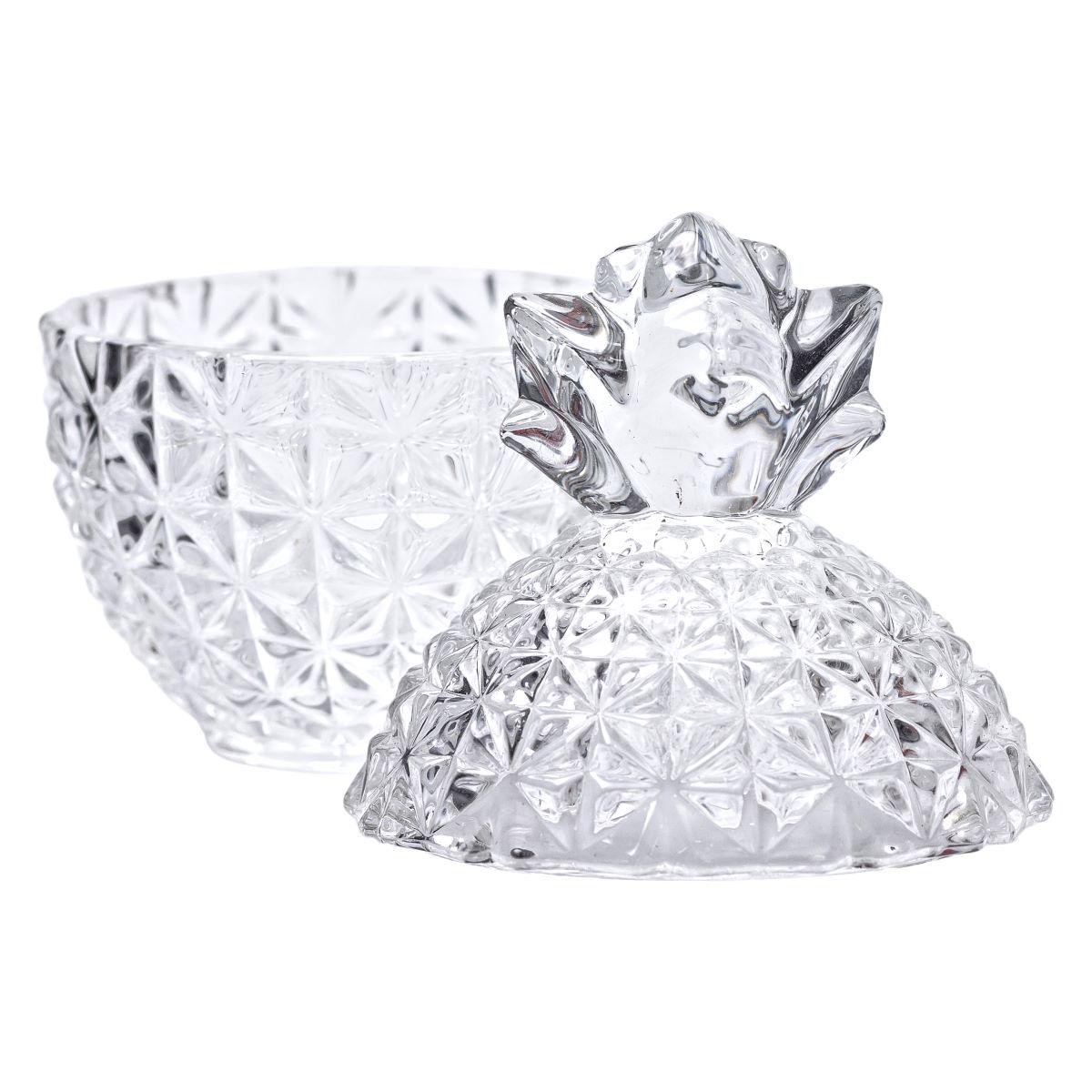 Цукерниця з кришкою HP-4-100 кругла скляна 9,5 см (6975)