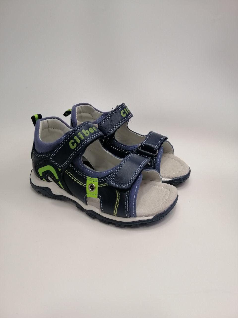 Босоніжки для хлопчика Clibee р. 26 15,5 см Синій (6 AB bl-green)