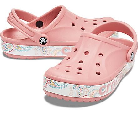 Сабо жіночі Crocs Bayaband Bandana Print Clogs Blossom Пудровий (27777)