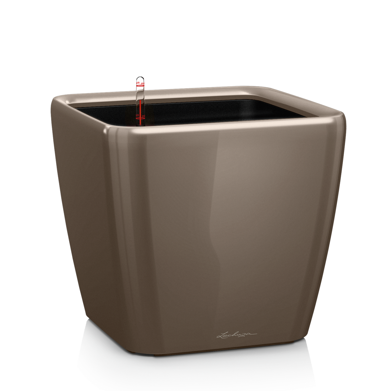 Умный горшок Lechuza Quadro Premium LS 50 квадратный 53 л 50x46 см Серо-коричневый