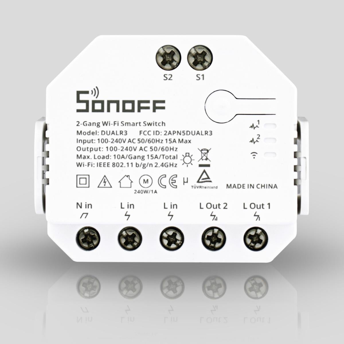 Реле двоканальне Wi-Fi Sonoff DUAL R3 (WH00234) Реле двоканальне Wi-Fi Sonoff DUAL R3 (WH00234)