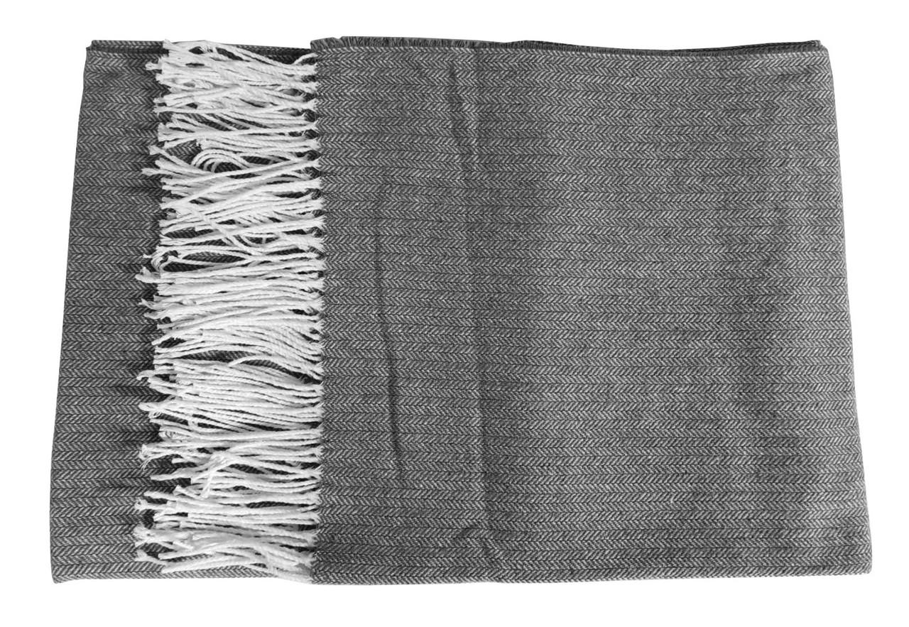 Плед хлопковый Vladi Miami No1S Alice 140х200 см Серый (13500334)