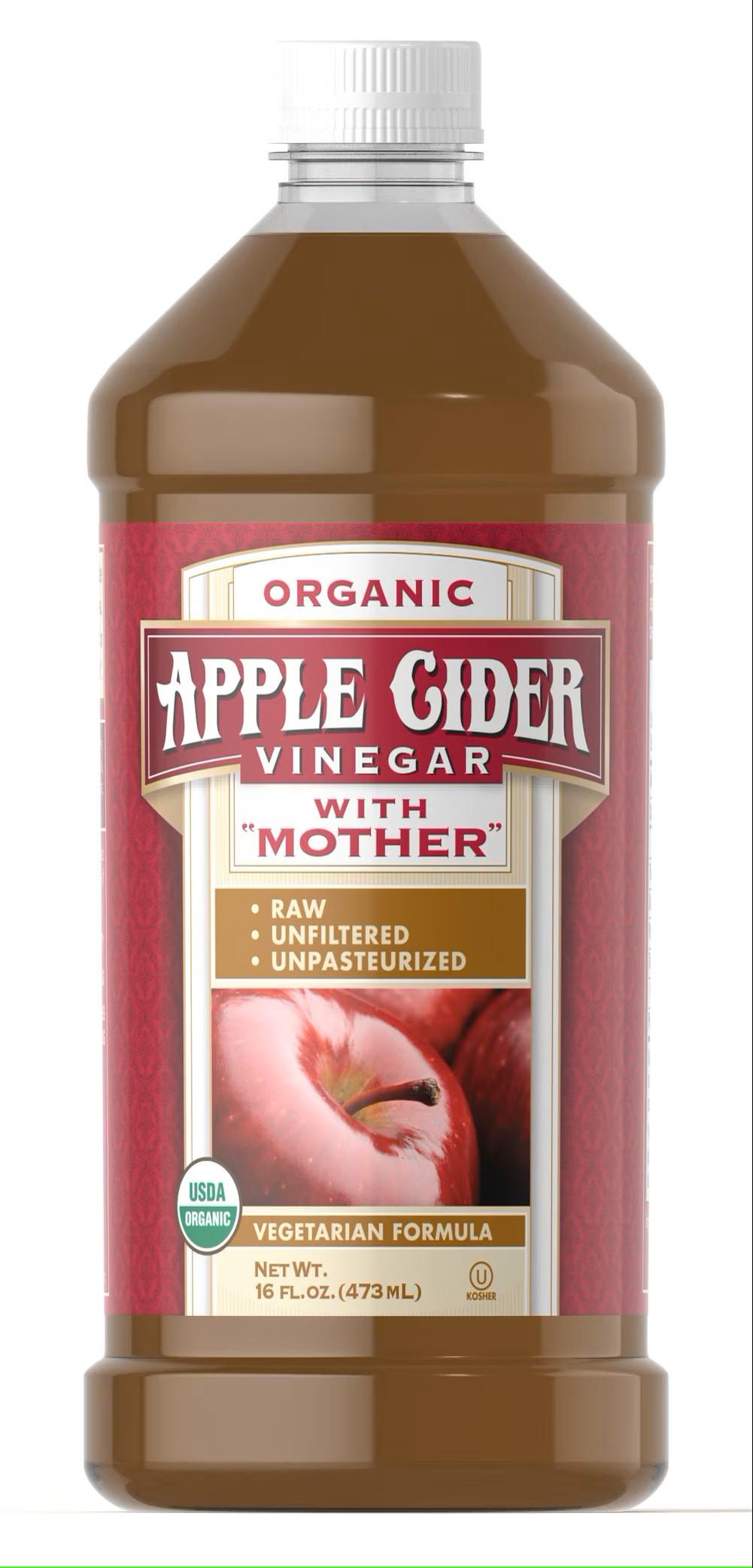 Уксус яблочный Puritan's Pride Organic Raw Apple Cider Vinegar with Mother 473 мл