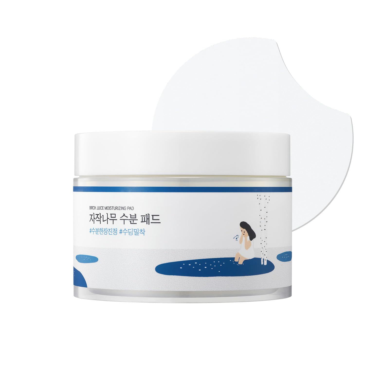 Освежающие тонер-педы ROUND LAB Birch Juice Moisturizing Pads 80 шт. 180 мл