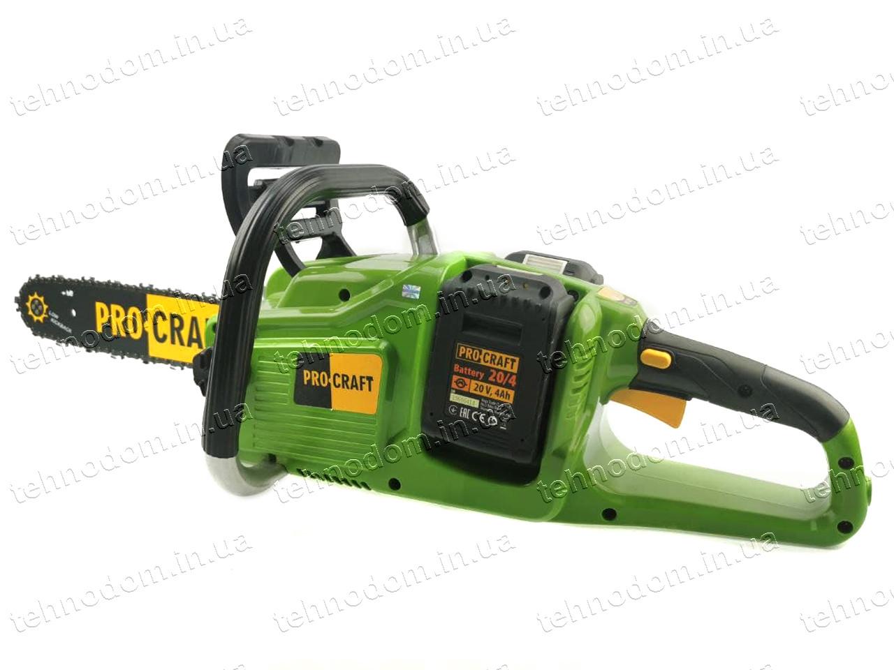 Аккумуляторная пила ProCraft PCA40/2 и 2 АКБ 8 Ач зарядная и смазка для цепи - фото 5