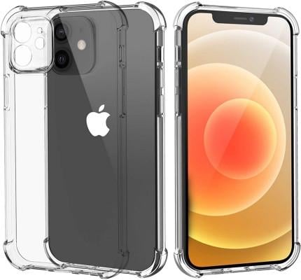 Чехол прозрачный для Apple iPhone 12 Pro с закрытой камерой и усиленными углами - фото 1