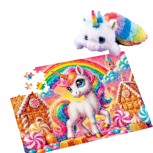 Пазлы с мягкой игрушкой Единорог Vladi Toys 260 дет. (DT200-11) Пазлы с мягкой игрушкой Единорог Vladi Toys 260 дет. (DT200-11)