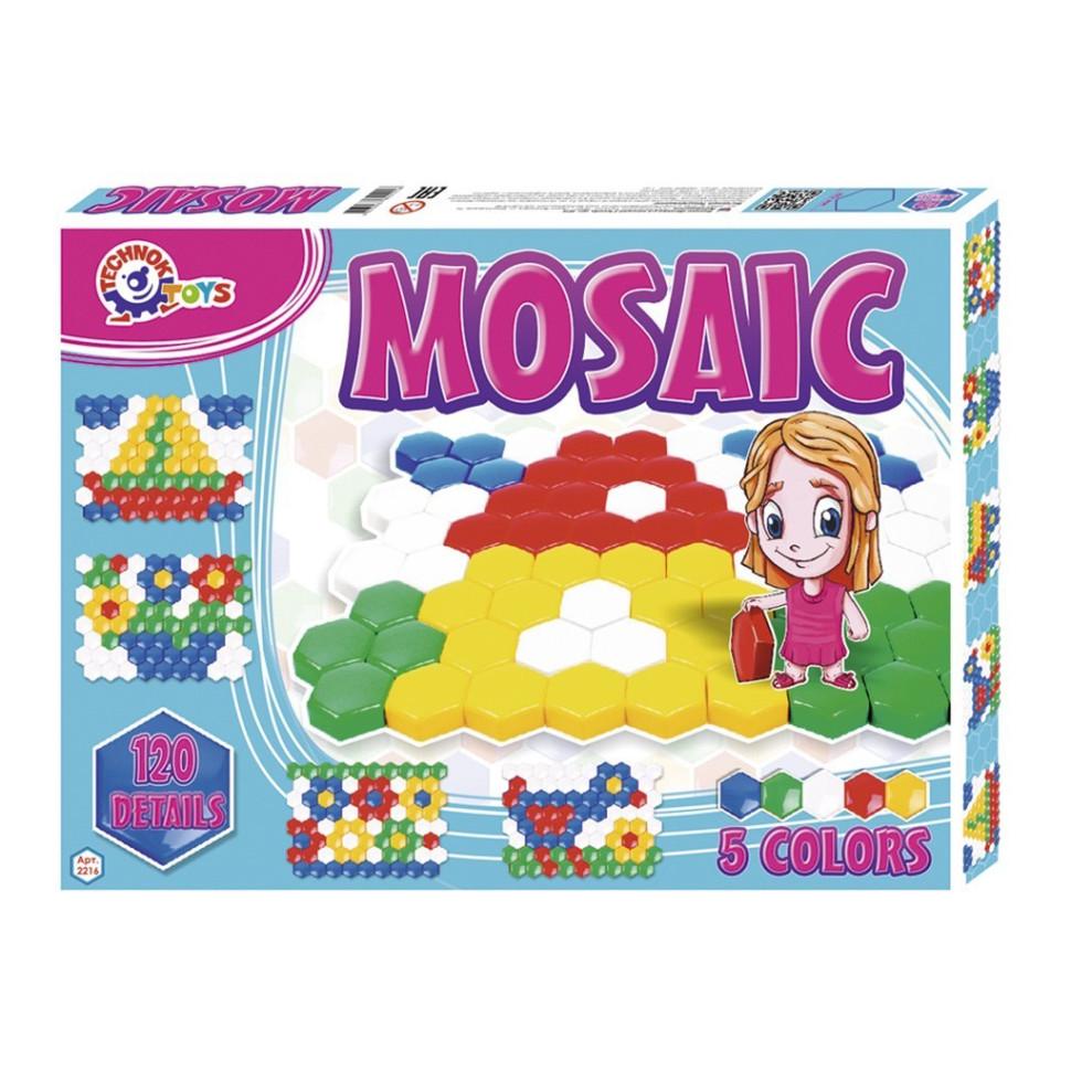 Игрушка Мозаика для малышей 2 ТехноК от 1 года 45х34х4 см Разноцветный (RN-250-N-2106)