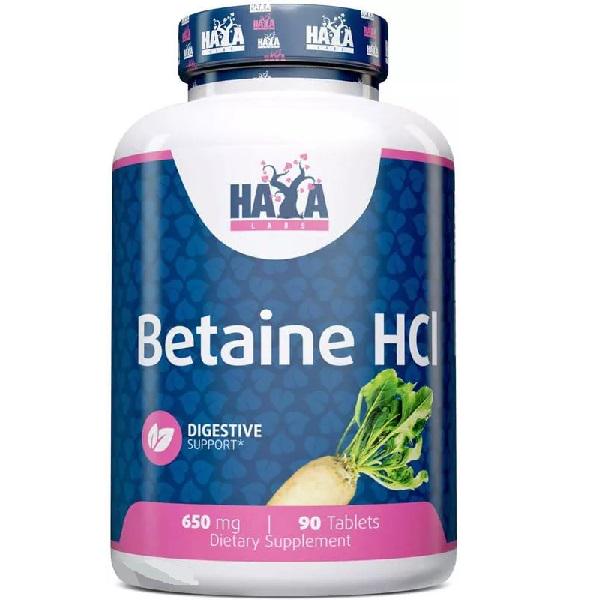 Бетаїну гідрохлорид Haya Labs Betaine HCL 650 mg 90 Tabs