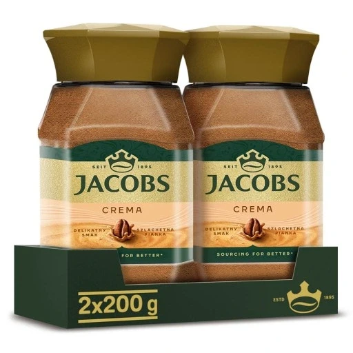 Кава розчинна Jacobs Crema 200 г 2 шт.