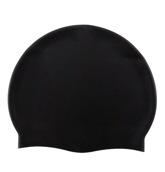 Шапочка для плавания детская силиконовая для детей в бассейн возраст 3-9 лет Черный