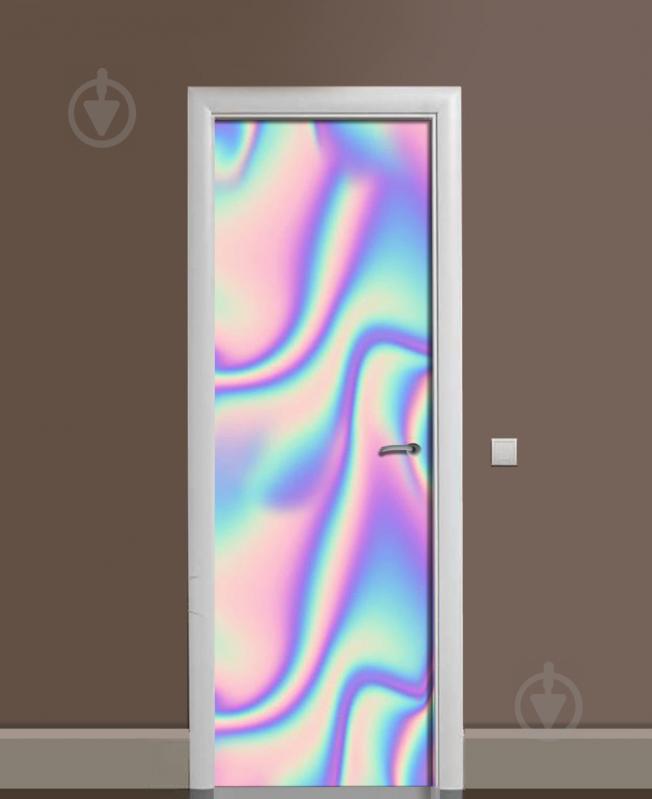 Наклейка на дверь Zatarga «Северное сияние» 650х2000 мм виниловая 3Д наклейка декор самоклеящаяся