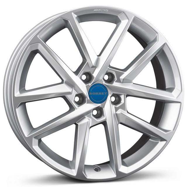 Литые диски Borbet N 8x18 5x112 ET44 DIA57,1 Crystal silver