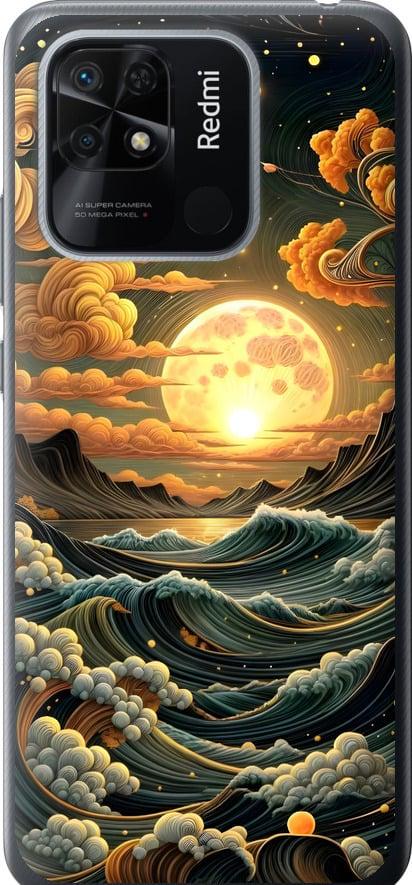 Чехол на Xiaomi Redmi 10C Арт волны (6332t-2591-42517)